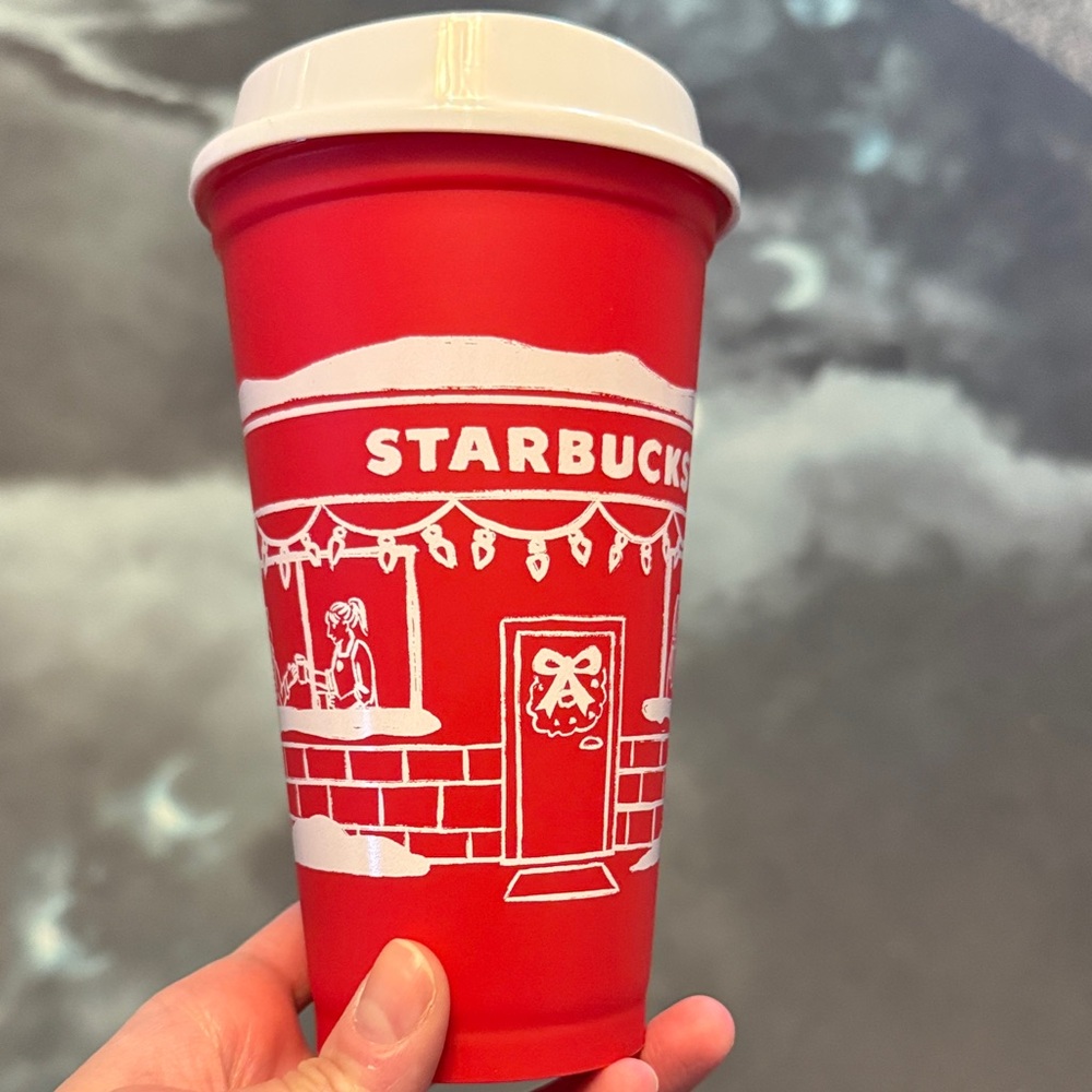 NEW STARBUCKS Reusable Holiday Red Cup 2025